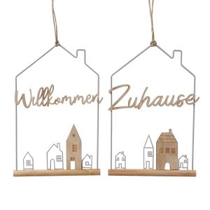 Boltze Dekoanhänger Willkommen Zuhause