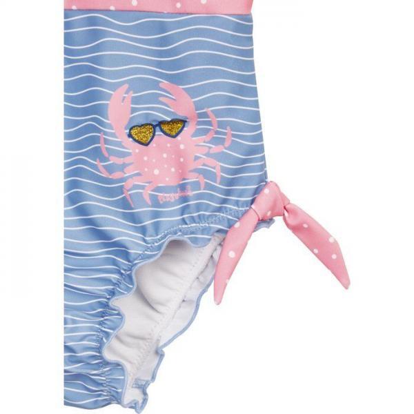Playshoes UV-Schutz Badeanzug Krabbe - blau / pink