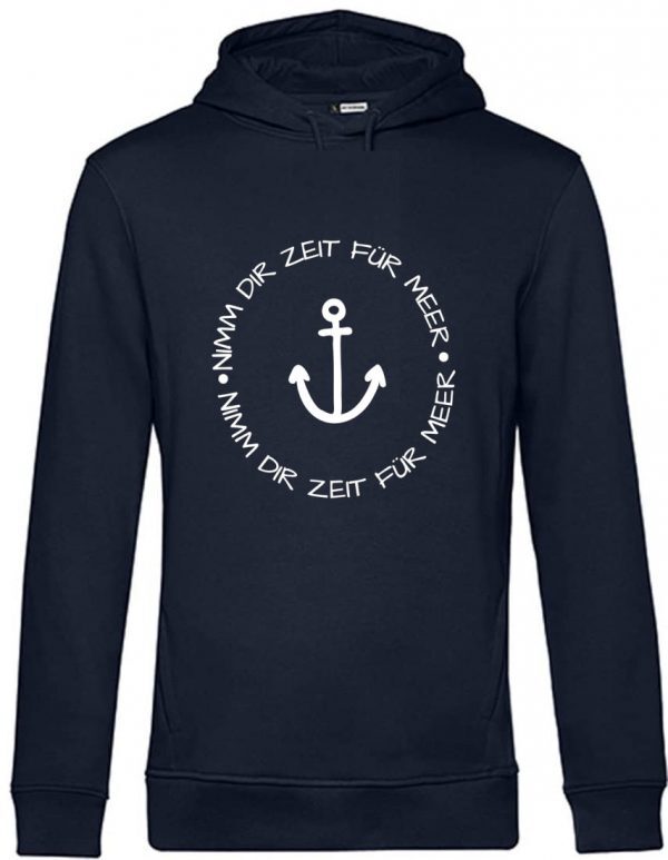 hoodie inspire Navy zeit für Meer