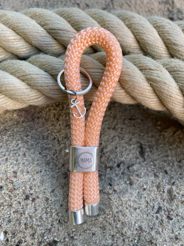 Schlüsselband aus Segeltau Mama salmon pink