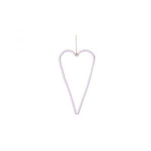 Krasilnikoff Herz aus Holzperlen Medium rosé