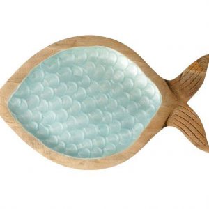 GiftCompany Boathouse Tablett Fisch in hellblau