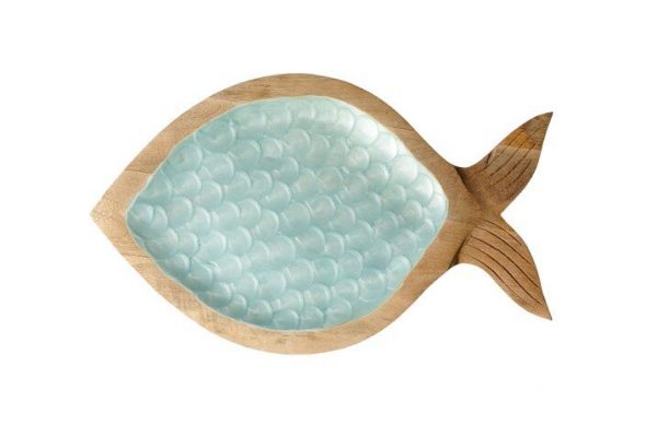 GiftCompany Boathouse Tablett Fisch in hellblau