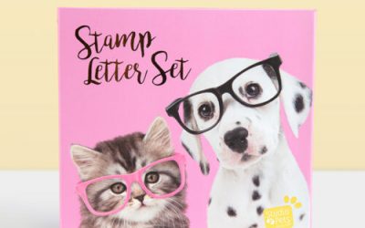 Studio Pets Stempelset mit Briefpapier und Stickern