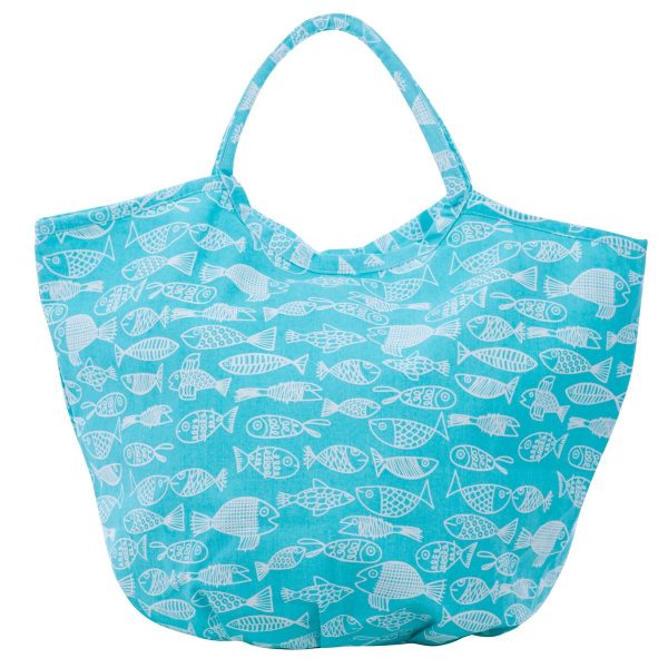 Overbeck and Friends Canvas-Shopper Crazy Fish in türkis