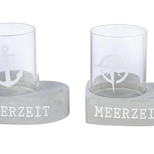 Beton Herz Windlicht Meerzeit