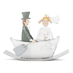 Baden Brautpaar im Boot