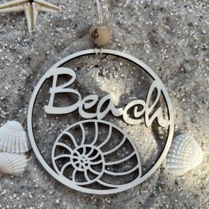 Türkranz Holz Beach mit Muschel