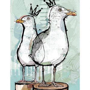 Kunstdruck Möwen Könige 13x18cm