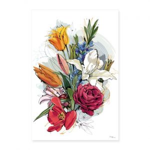 Kunstdruck Blumen von Christoph Kadur
