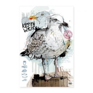 Kunstdruck Küstenwache von Christoph Kadur