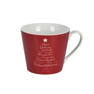 Krasilnikoff Cup Christmas Words rot