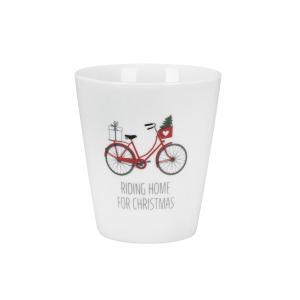 Krasilnikoff Happy Mug Riding Home for Christmas Fahrrad