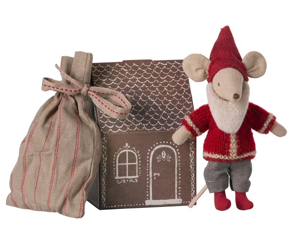 Maileg Weihnachtsmann Maus Mit Haus