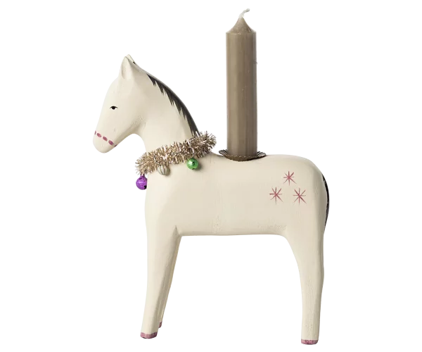 Maileg Kerzenhalter Pferd groß mit Kerze