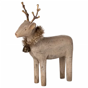 Maileg Kerzenständer Rentier aus Holz klein Natur