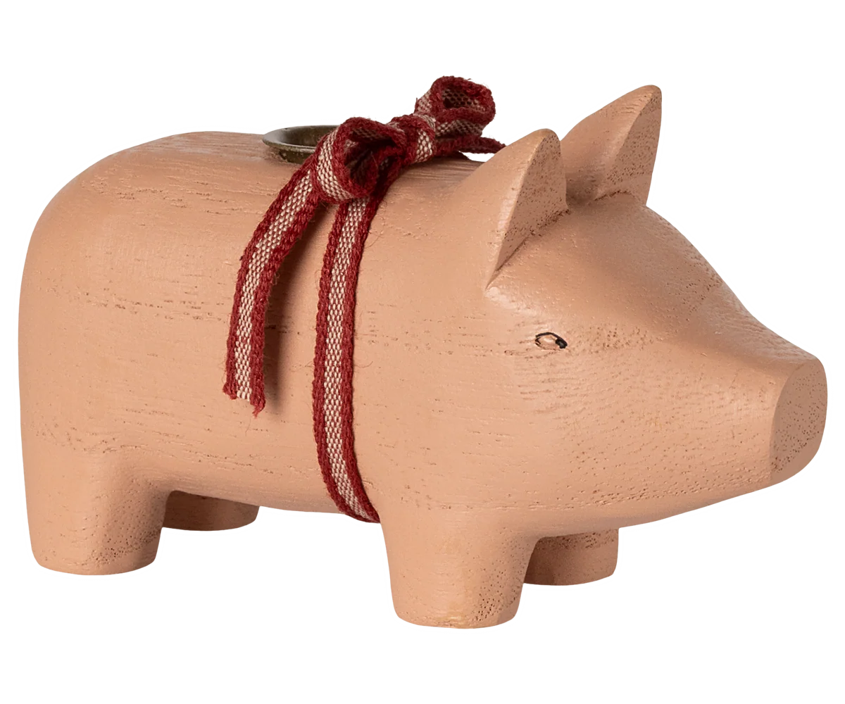 Maileg Kerzenständer Schwein 2 Maileg Kerzenständer Schwein klein rosa