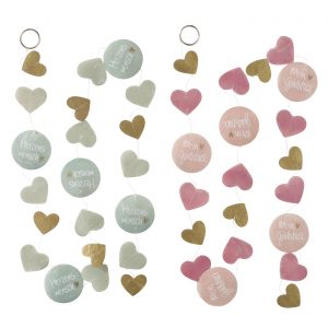 Boltze Capiz-Girlande grün Und rosa