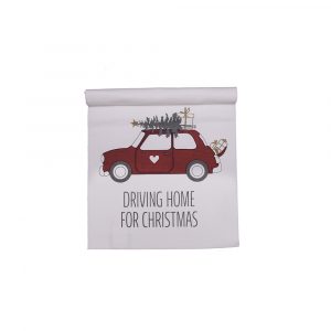 Krasilnikoff Tischläufer Driving Home for Christmas